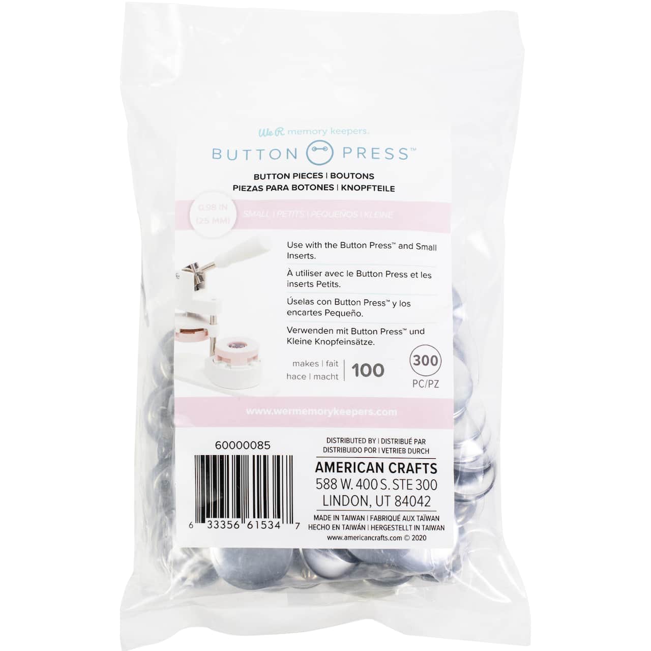 We R Memory Keepers® Button Press™ Small Button Pieces Bulk Refill Pack, 100ct.